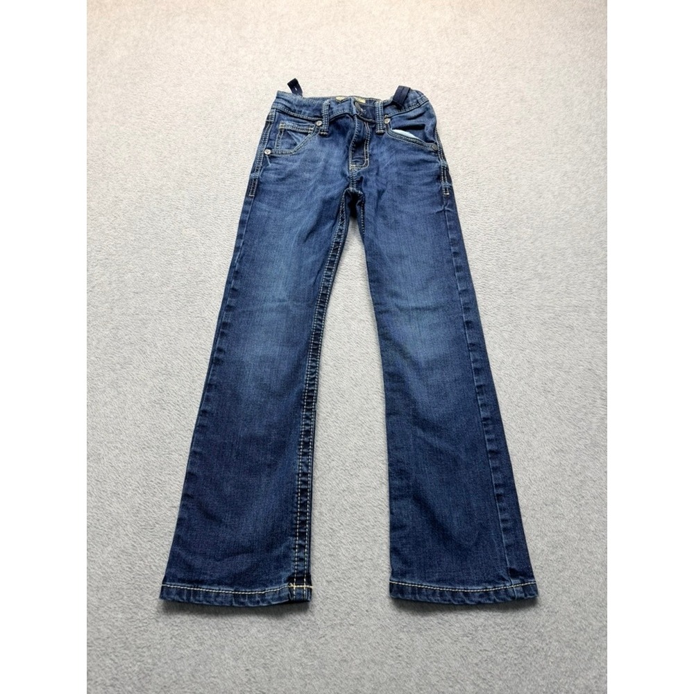 Wrangler 20X Kids Billy Big T Dark Wash Straight Leg Jeans Blue Size 7
